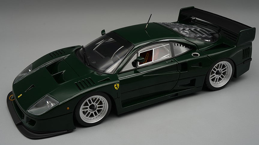 FERRARI F40 LM 1996 PRESS VERSION DARK ENGLISH GREEN C/VETRINA