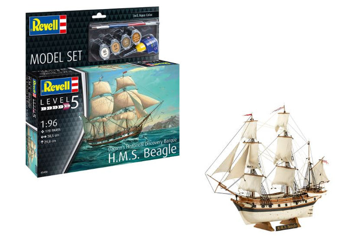 MODEL SET HMS BEAGLE DARWIN'S HISTORICAL DISCOVERY KIT 1:96