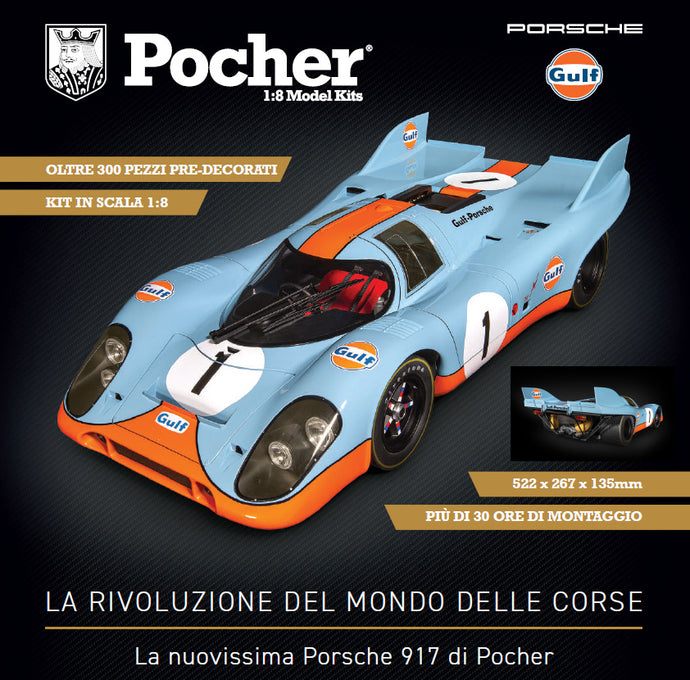 PORSCHE 917K N 1 RACING GULF EDITION 1971 LIGHT BLUE ORANGE 1:8