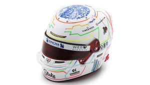 BELL HELMET CASCO HELMET F1 GUANYU ZHOU TEAM STAKE KICK SAUBER N 24 CHINA GP 2024 WHITE 1:5