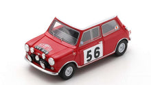 Indlæs billede til gallerivisning Bmc COOPER S #56 HOPKIRK/LIDDON RALLY MONTE CARLO 1965 rød/hvid 1:43