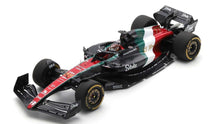 Indlæs billede til gallerivisning ALFA ROMEO F1 TEAM STAKE C43 #77 VALTTERI BOTTAS 10th ITALIAN GP 2023 - SPECIAL LIVERY sort/rød/grøn/hvid 1:18