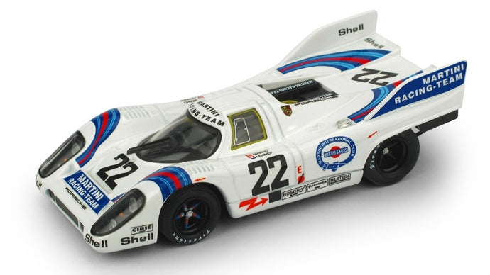 PORSCHE 917K 4.9L TEAM MARTINI RACING N 22 WINNER 24h LE MANS 1971 HELMUT MARKO - GIJS VAN LENNEP WHITE BLUE RED 1:43