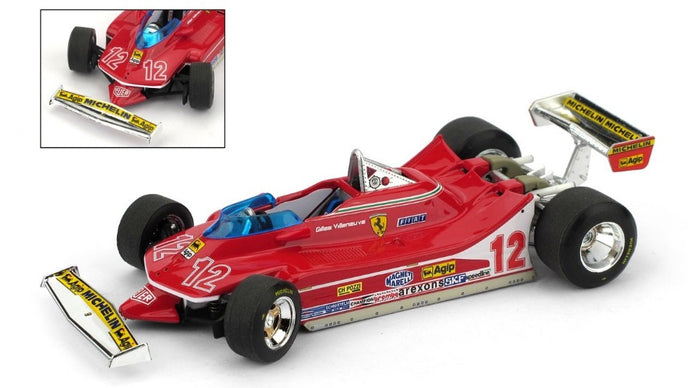 FERRARI F1 312T4 N 12 2nd GP FRENCH GP 1979 GILLES VILLENEUVE RED 1:43