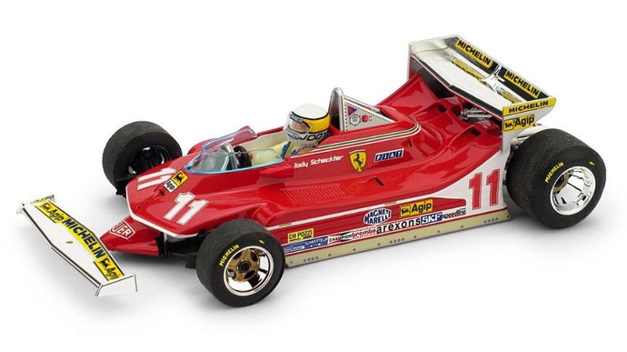 FERRARI F1 312T4 N 11 WORLD CHAMPION WINNER MONACO GP 1979 JODY SCHECKTER - WITH DRIVER FIGURE RED 1:43