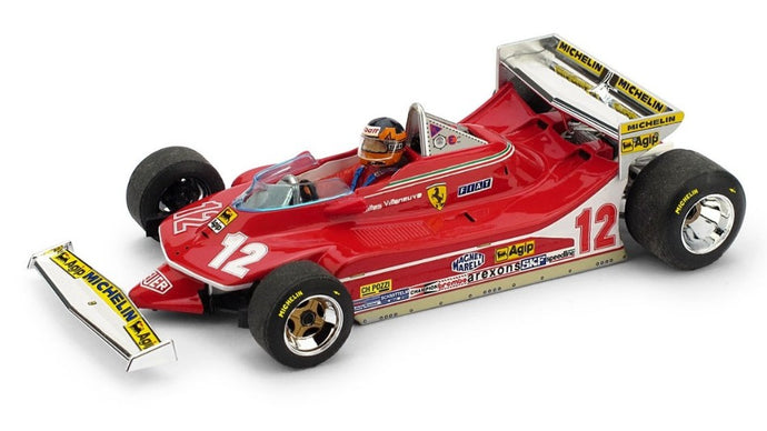 FERRARI F1 312T4 N 12 MONACO GP 1979 GILLES VILLENEUVE - WITH DRIVER FIGURE RED 1:43