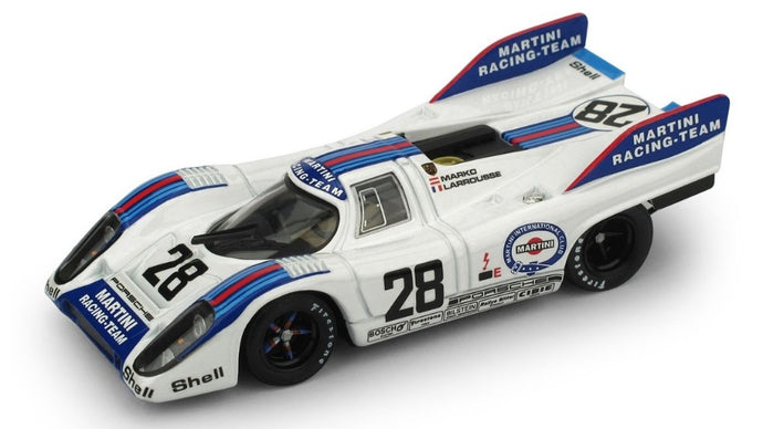 PORSCHE 917K MARTINI RACING TEAM N 28 1000km AUSTRIA 1971 HELMUT MARKO - GERARD LARROUSSE WHITE BLUE RED 1:43