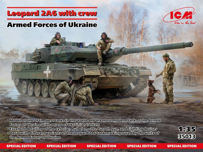 LEOPARD 2A6 OF THE ARMED FORCES OF UKRAINE W/CREW KIT 1:35