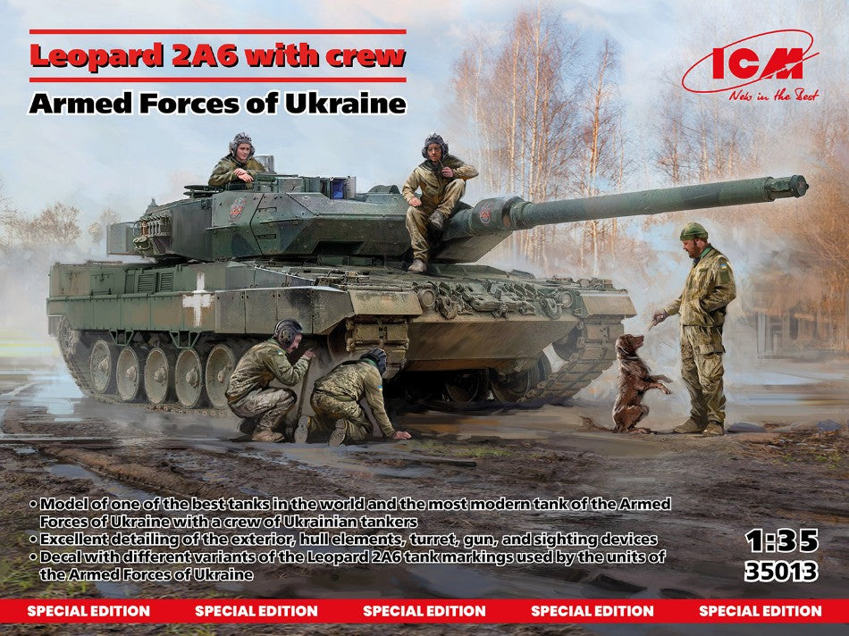 LEOPARD 2A6 OF THE ARMED FORCES OF UKRAINE W/CREW KIT 1:35