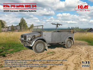 KFZ.70 WITH MG 34 WWII GERMAN MILITARY VEHICLE KIT 1:35