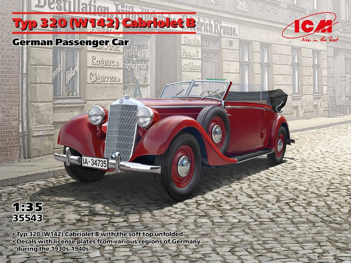 MERCEDES TYP 320 W142 CABRIOLET B GERMAN PASSENGER CAR KIT 1:35