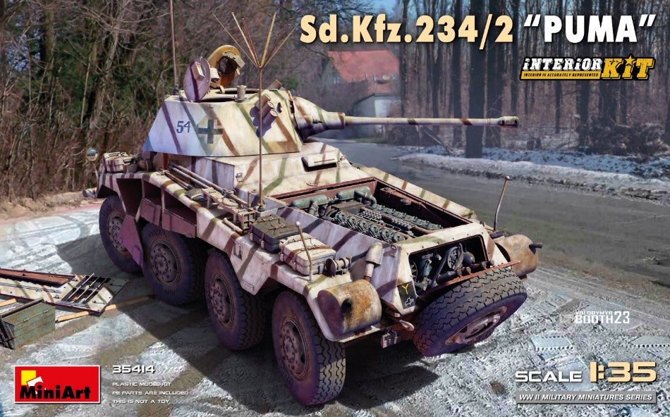 TANK INTERIOR KIT SD.KFZ. 234/2 PUMA TANK MILITARY 1945 / 1:35