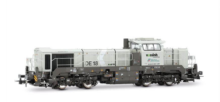 FS MERCITALIA S T DIESEL LOCOMOTIVE VOSSLOH DE 18 GREY LIVERY EP.VI 1:87