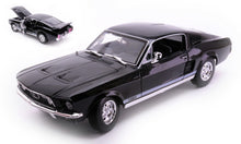 Indlæs billede til gallerivisning FORD USA MUSTANG GTA COUPE FASTBACK 1967 BLACK 1:18