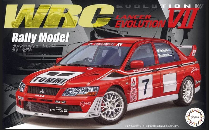 MITSUBISHI LANCER EVO VII WRC RALLY MODEL KIT 1:24