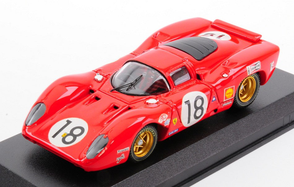 FERRARI 312P 3.0L V12 COUPE TEAM SEFAC N 18 24h LE MANS 1969 PEDRO RODRIGUEZ – DAVID PIPER RED 1:43