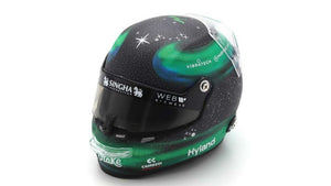 BELL HELMET CASCO HELMET F1 VALTTERI BOTTAS TEAM STAKE KICK SAUBER N 77 SEASON 2024 GREEN BLACK 1:5