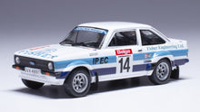 Indlæs billede til gallerivisning FORD ENGLAND ESCORT MKII RS 1800 N 14 RALLY HASPENGOUW 1981 BERTIE FISHER - AUSTIN FRAZER WHITE BLUE 1:43