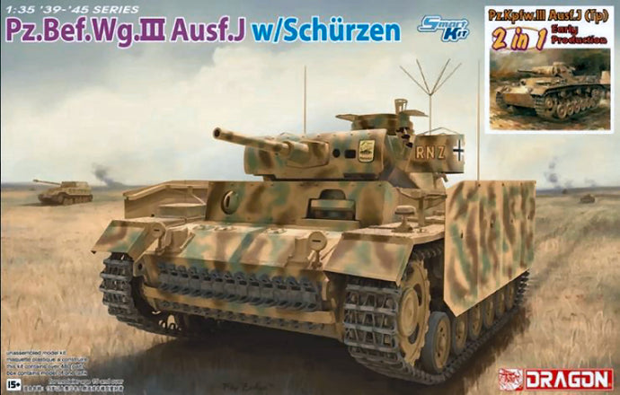 Pz.Bef.Wg.III Ausf.J.W/SCHURZEN KIT 1:35