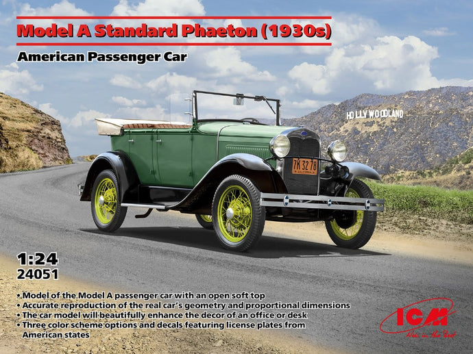 MODEL A STANDARD PHAETON 1930s AMERICAN PASSENGER CAR KIT 1:24