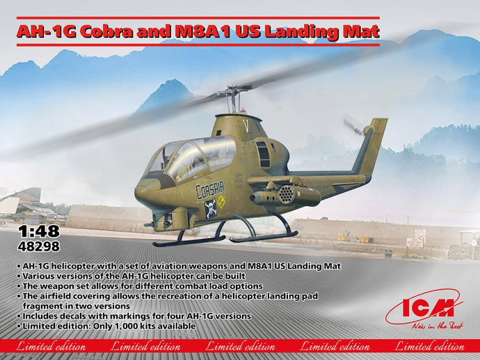 AH-1G COBRA AND M8A1 US LANDING MAT KIT 1:48