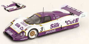 JAGUAR XJR12 7.0L V12 TEAM SILK CUT JAGUAR T.W.RACING N 3 WINNER 24h LE MANS 1990 JOHN NIELSEN - PRICE COBB - MARTIN BRUNDLE WHITE PURPLE 1:18