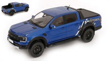 Indlæs billede til gallerivisning FORD USA RANGER RAPTOR PICK-UP DOUBLE CABINE 2023 BLUE 1:18