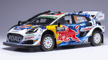 Indlæs billede til gallerivisning FORD ENGLAND PUMA RALLY1 RED BULL WRC TEAM M-SPORT FORD WRT N 16 3rd (with snorkel) RALLY SAFARI KENYA 2024 ADRIEN FOURMAUX - ALEXANDRE CORIA BLUE WHITE RED 1:18