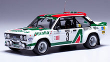 Indlæs billede til gallerivisning FIAT 131 ABARTH TEAM ALITALIA N 3 3rd RALLY MONTECARLO 1979 MARKKU ALEN - IKKA KIVIMAKI WHITE GREEN RED 1:43