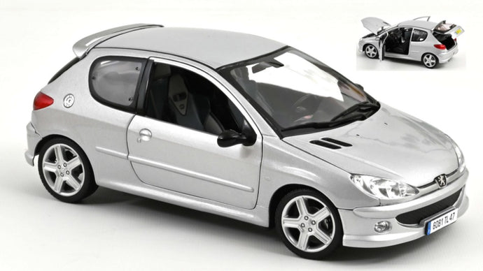 PEUGEOT 206 RC 2003 ALUMINIUM SILVER 1:18