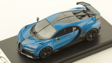 Indlæs billede til gallerivisning BUGATTI CHIRON PUR SPORT N 16 2020 AGILE BLUE BLACK 1:43