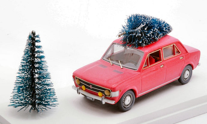 FIAT 128 1-SERIES 1969 - CHRISTMAS EDITION 2024 - CON BABBO NATALE - WITH SANTA CLAUS FIGURE RED 1:43