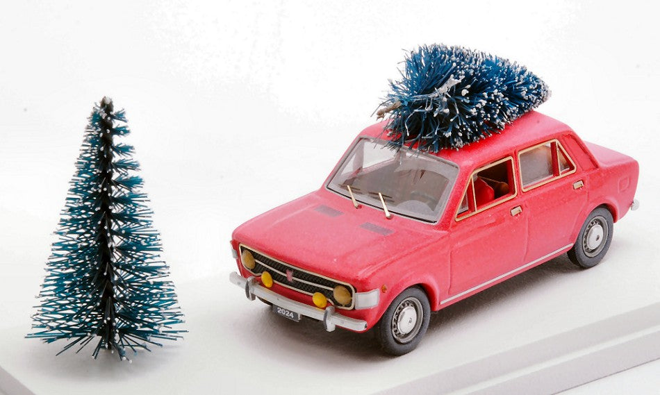 FIAT 128 1-SERIES 1969 - CHRISTMAS EDITION 2024 - CON BABBO NATALE - WITH SANTA CLAUS FIGURE RED 1:43