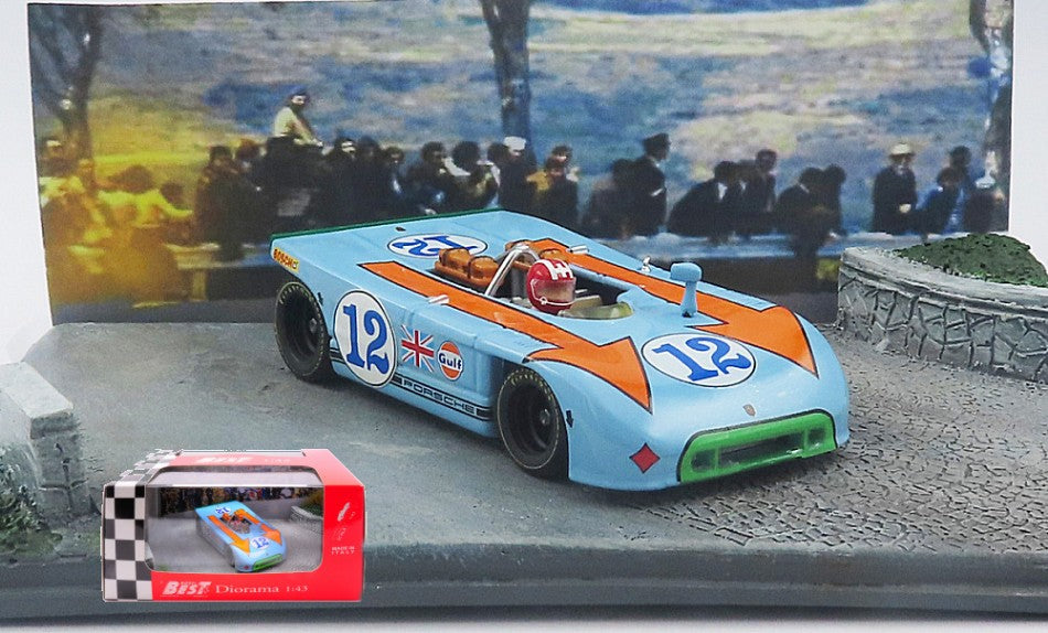 PORSCHE 908/03 TARGA FLORIO 1970 JOSEPH SIFFERT DIORAMA W/DRIVER 1:43