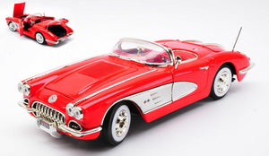 CHEVROLET CORVETTE CABRIO 1958 rød 1:18