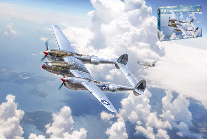 LOCKHEED MARTIN P-38J LIGHTNING CACCIA AIRPLANE 1939 / 1:48
