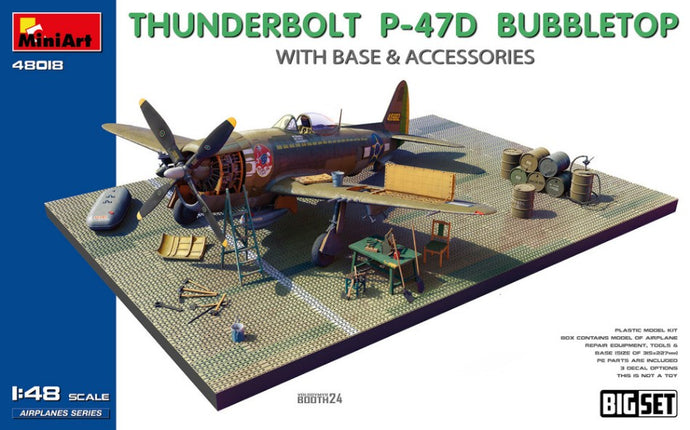 DRAGON WINGS P-47D-30 THUNDERBOLT BUBBLETOP AIRPLANE MILITARY WITH BASE & ACCESSORIES 1942 / 1:48