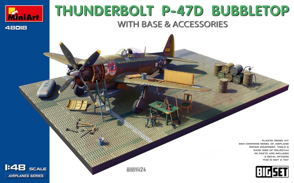 DRAGON WINGS P-47D-30 THUNDERBOLT BUBBLETOP AIRPLANE MILITARY WITH BASE & ACCESSORIES 1942 / 1:48