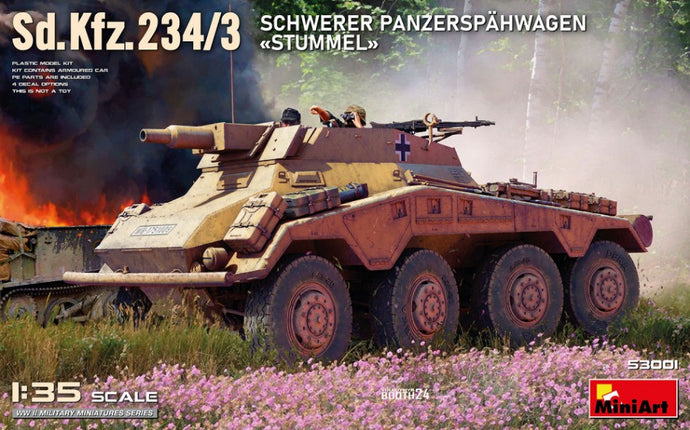 SD.KFZ.234/3 SCHWERER PANZERSPAHWAGEN STUMMEL KIT 1:35