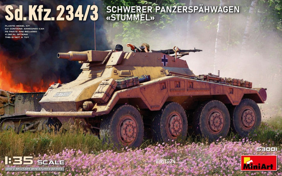 SD.KFZ.234/3 SCHWERER PANZERSPAHWAGEN STUMMEL KIT 1:35