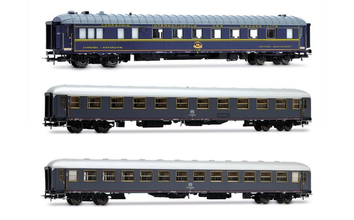 FS 3 CARROZZE RISTORANTE,1a CLASSE, 2a CLASSE RAPIDO 904-905 EP.IVa 1:87
