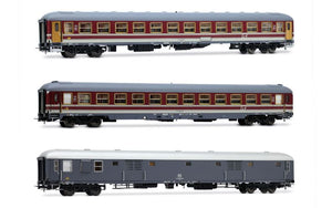FS 3 CARROZZE ,2a CLASSE, 2a CLASSE, BAGAGL. ALPEN-EXPRESS EP.IVb 1:87