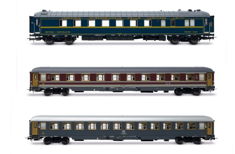 FS 3 CARROZZE RISTORANTE,1a CLASSE, 2a CLASSE ALPEN-EXPRESS EP.IVb 1:87
