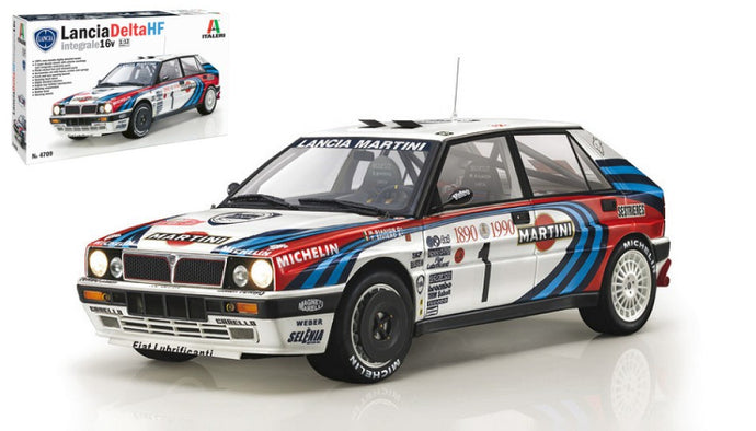 LANCIA DELTA HF INTEGRALE MARTINI 16V N 1 RALLY MONTECARLO 1990 M.BIASION - T.SIVIERO + DELTA HF INTEGRALE 16V MARTINI N 7 WINNER RALLY MONTECARLO 1990 D.AURIOL - B.OCCELLI / 1:12