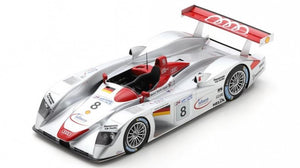AUDI R8 3.6L TURBO V8 TEAM AUDI SPORT JOEST N 8 WINNER 24h LE MANS 2000 FRANK BIELA - TOM KRISTENSEN - EMANUELE PIRRO SILVER RED 1:18