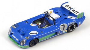 MATRA SIMCA MS670B 3.0L V12 TEAM MATRA SPORT WINNER N 7 24h LE MANS 1974 H.PESCAROLO - G.LARROUSSE BLUETTE GREEN WHITE 1:18