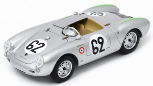 Porsche 550 #62 GLOECKLER/JUHAN 6th 24H LE MANS 1955 sølv/grøn 1:43