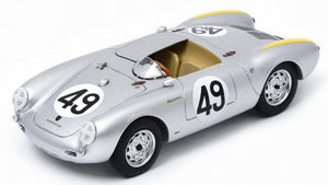 Porsche 550 #49 DUNTOV/VEUILLET 13th 24H LE MANS 1955 sølv/gul 1:43