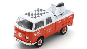 VOLKSWAGEN T2 DOUBLE CABINE PICK-UP 1962 WITH VESPA GS RED WHITE 1:43