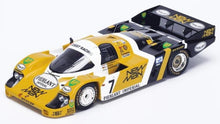 Indlæs billede til gallerivisning PORSCHE 956L TURBO TEAM NEWMAN JOEST RACING N 7 WINNER 24h LE MANS 1984 K.LUDWIG - H.PESCAROLO - S.JOHANSSON WITH SHOWCASE YELLOW BLACK 1:18